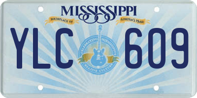 MS license plate YLC609