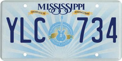 MS license plate YLC734