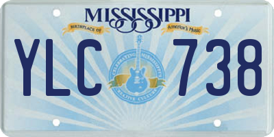 MS license plate YLC738