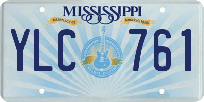 MS license plate YLC761