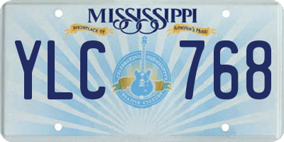 MS license plate YLC768