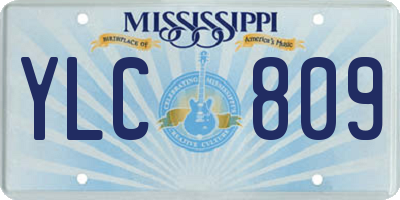 MS license plate YLC809