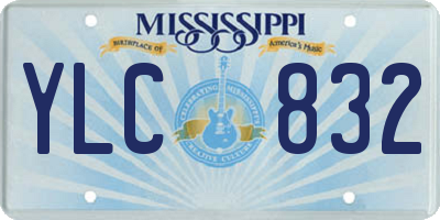 MS license plate YLC832