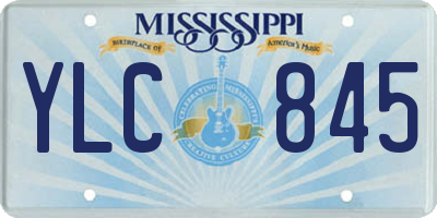 MS license plate YLC845