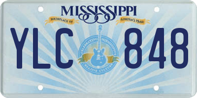 MS license plate YLC848