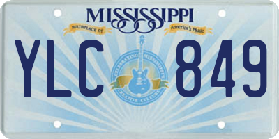 MS license plate YLC849