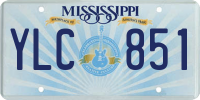 MS license plate YLC851
