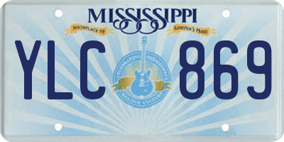 MS license plate YLC869