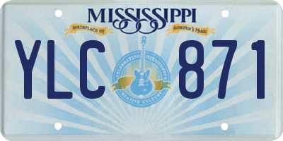 MS license plate YLC871