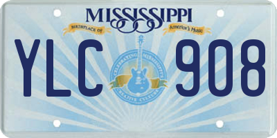 MS license plate YLC908