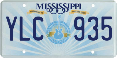 MS license plate YLC935