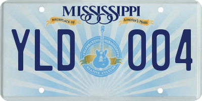 MS license plate YLD004