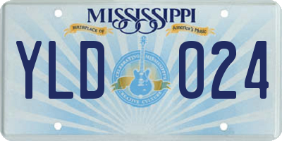 MS license plate YLD024