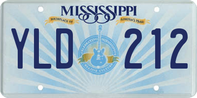 MS license plate YLD212