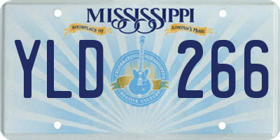 MS license plate YLD266