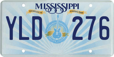 MS license plate YLD276
