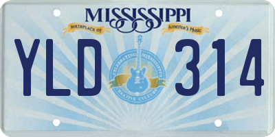 MS license plate YLD314