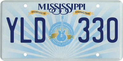 MS license plate YLD330