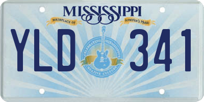 MS license plate YLD341