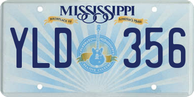 MS license plate YLD356