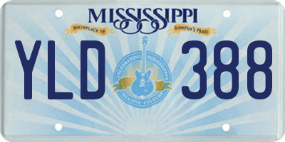 MS license plate YLD388