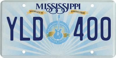 MS license plate YLD400