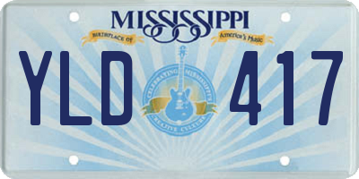 MS license plate YLD417