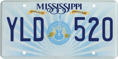 MS license plate YLD520