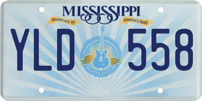 MS license plate YLD558
