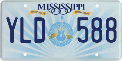 MS license plate YLD588
