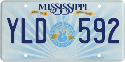 MS license plate YLD592