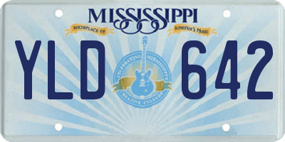 MS license plate YLD642