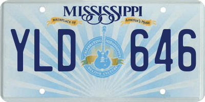 MS license plate YLD646