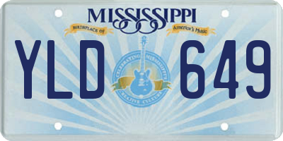MS license plate YLD649