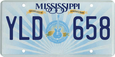 MS license plate YLD658