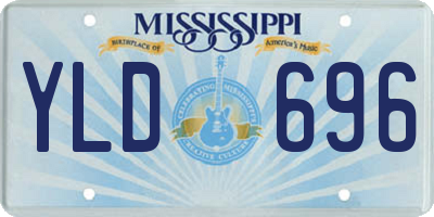 MS license plate YLD696