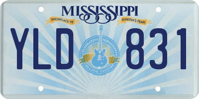 MS license plate YLD831