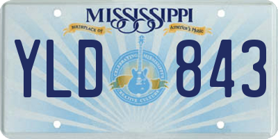 MS license plate YLD843