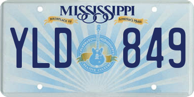MS license plate YLD849