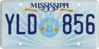 MS license plate YLD856
