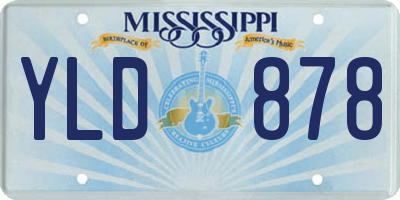 MS license plate YLD878
