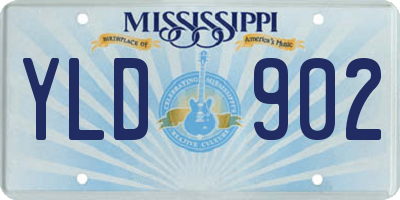 MS license plate YLD902