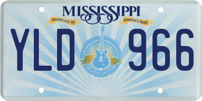 MS license plate YLD966