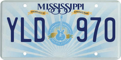 MS license plate YLD970