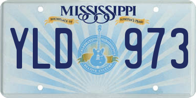 MS license plate YLD973