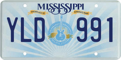 MS license plate YLD991