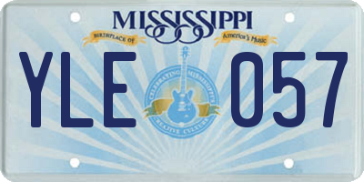 MS license plate YLE057