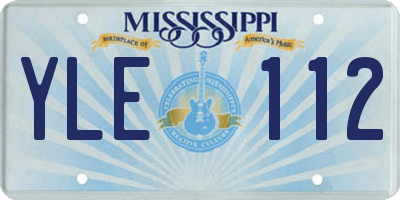 MS license plate YLE112