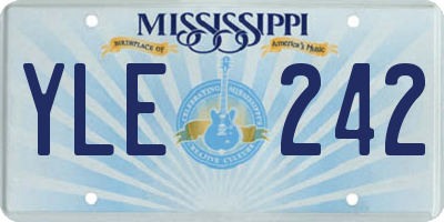 MS license plate YLE242