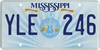 MS license plate YLE246